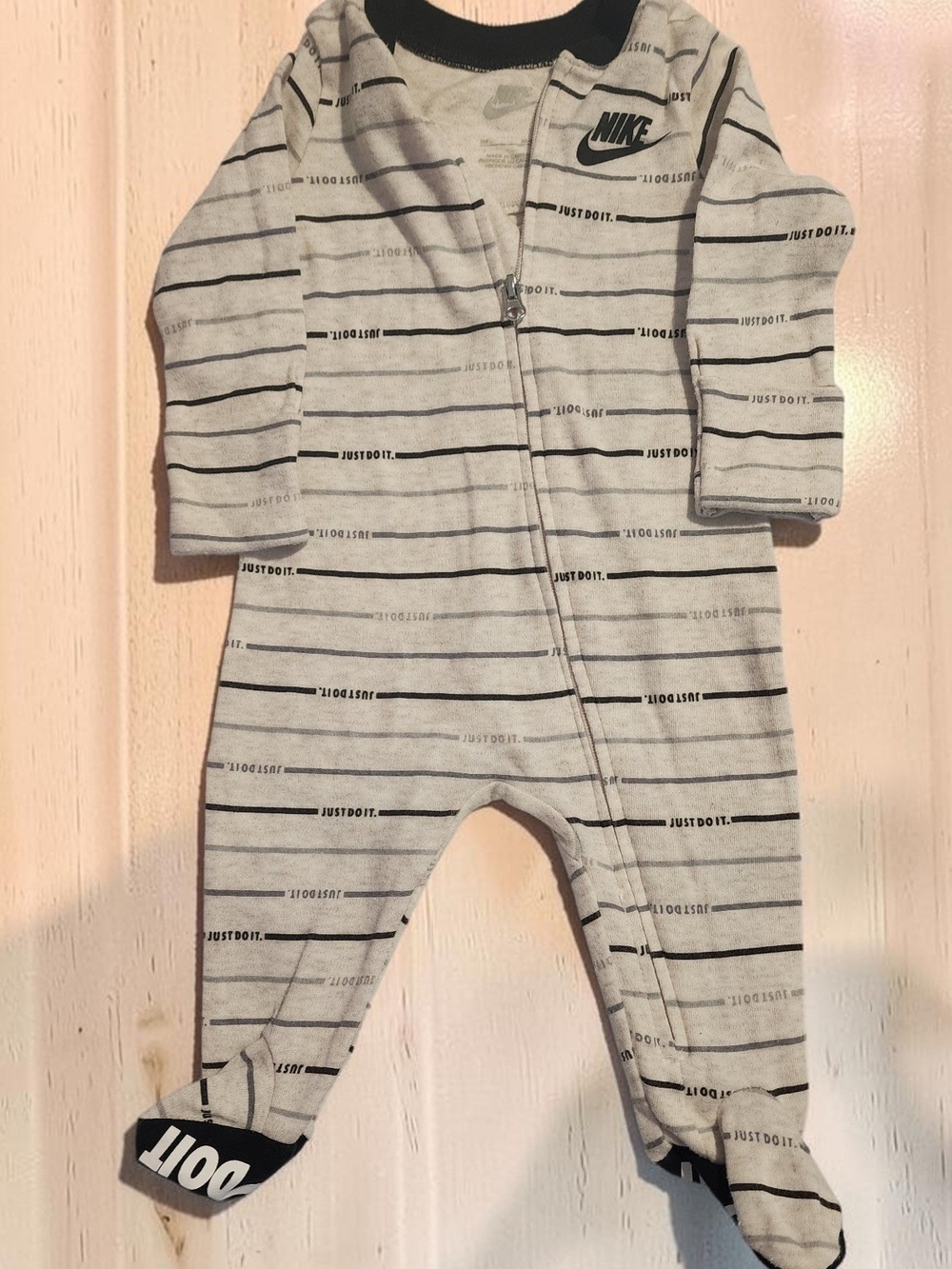 Baby Boy 0-3M Footed Pajamas Bundle - Nike, Carter's & Gerber 
Lot of 5